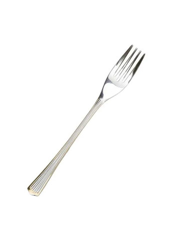 Набір десертних виделок 6 штук виделки для десерту з нержавіючої сталі 15.2 см Срібло із золотим оздобленням HP-20-34 Jooki (358706165)