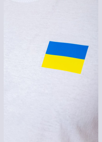 Белая футболка мужская патриотическая 226r040 с длинным рукавом Ager