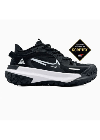 Черные демисезонные кроссовки мужские nike acg mountain fly black / white найк асж маунс флай No Brand