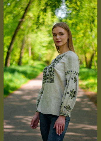 Сіра сорочка Vyshyvanka льон (299331658)