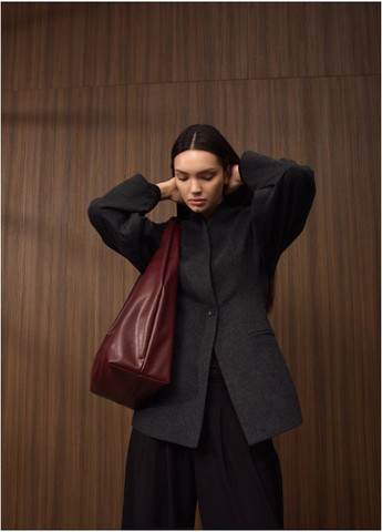 Жіноча сумка Хобо зі з'ємним гаманцем з екошкіри Бордова (38970371634) Sambag (368833605)