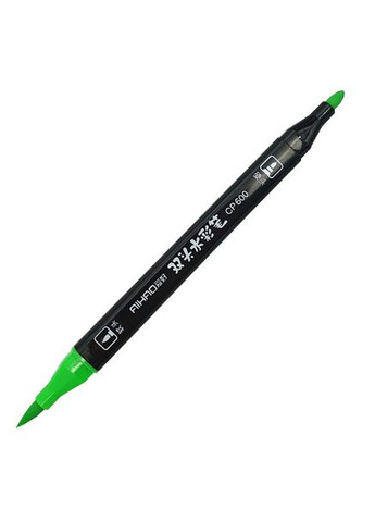 Фломастери " " 18 кол. /AH-CP-600-18/ ДВОСТОРОННІ, пензлик м'який / жорсткий (1/20/80) Aihao (367760822)