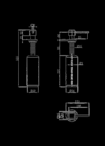 Комплект кухонної мийки Schwarze - 6350RHM PVD (3.0/1.0 мм) Kroner (336937038)