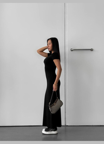 Черное трендовое макси-платье в стиле skims No Brand