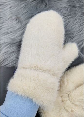 М'які хутряні рукавички сірого кольору INNOE Рукавиці (364656690)