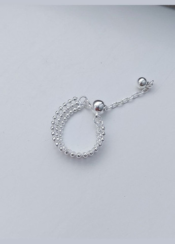 Кольцо женское с цепочкой MM0062 серебряное (медсеребро) DeKolie (338211747)