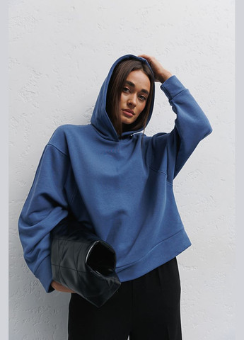 Жіноче худи чорне з фігурними проймами Arjen (294907595)