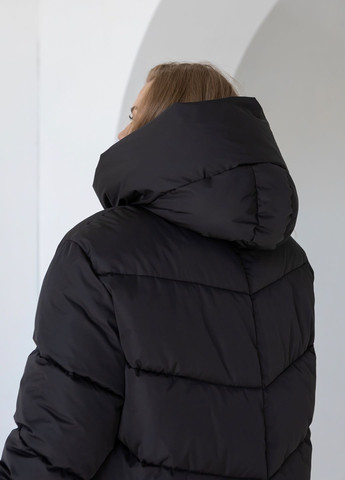 Чорний зимній Пуховик Solh