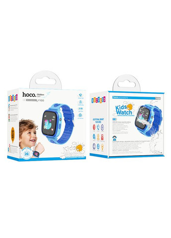 Детские cмарт-часы с сим картой, функцией звонка и камерой Blue Hoco Y100 (368698205)