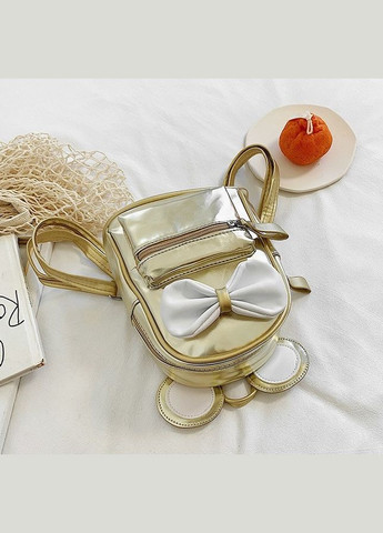 Маленький детский рюкзак Мики Маус с ушками и бантиком, минирюкзачок для девочек блестящий с ушами Фиолетовый No Brand (334730667)