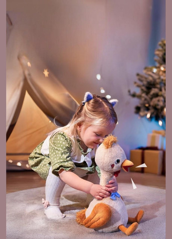 Інтерактивна м'яка іграшка Гуска Танцююча з функцією повторення голосу та музикою Бежева (8604/2) Tumama (339680784)