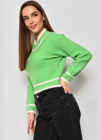 Салатовий зимовий светр жіночий салатового кольору пуловер Let's Shop