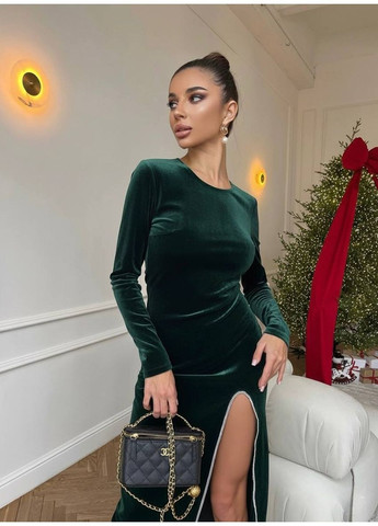 Зелена повсякденний сукня жіноча Гермес однотонна