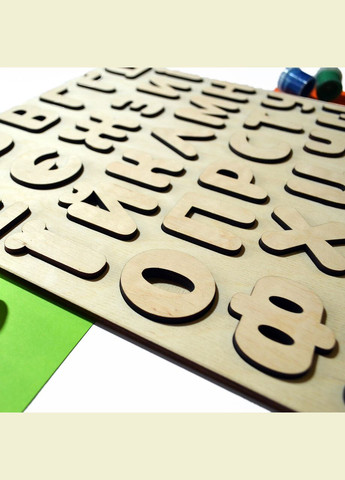 Дерев'яний алфавіт, дитячий алфавіт із дерева, дерев'яні букви-пазли, абетка-сортер УКРАЇНСЬКИЙ No Brand (301482743)