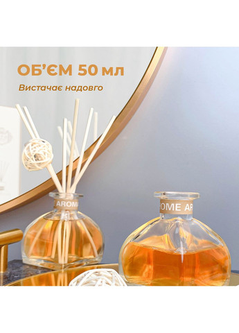 Аромадиффузор Роза парфюм для дома с эфирным маслом тростниковыми палочками натуральный аромат Белый 160_2_0_10C No Brand (369489540)