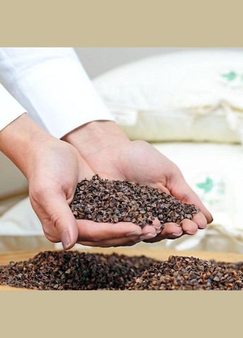 Подушка з гречаним лушпинням 40х60 см Aromavita ортопедична з гречкою гречка жорстка з травами IDEIA (342128656)