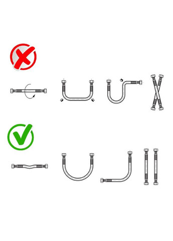 Гибкая подводка для смесителя Standard 40 см M10x1/2" длинный ITAL (316088772)