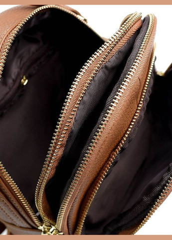 Женский кожаный рюкзак светло-коричневый No Brand (292557731)