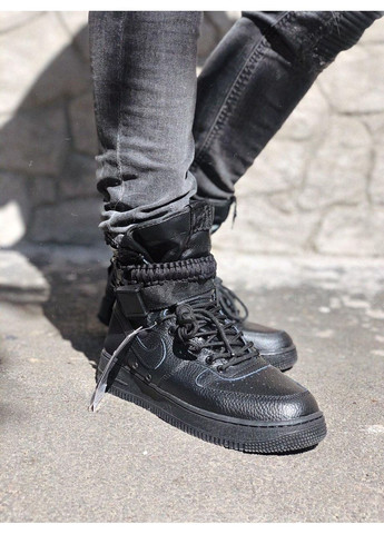 КРОСІВКИ ЖІНОЧІ NIKE SPECIAL FLED AIR FORCE 1 BLACK НАЙК No Brand чорні демісезони (367176530)