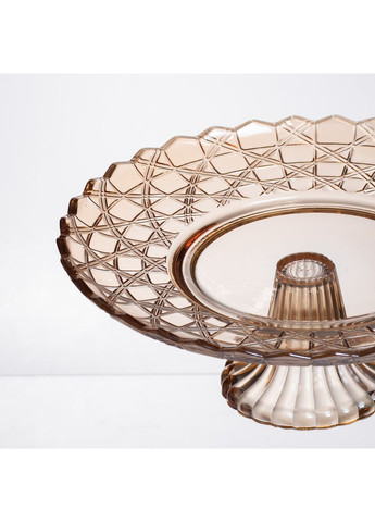 Фруктовниця скляна на ніжці Ø29 (см) кругла ваза цукерниця для фруктів 64486-20 Jooki (369501800)