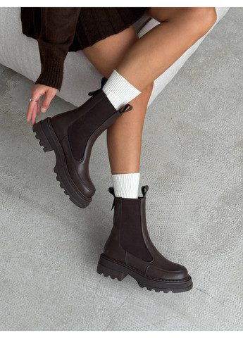 Осенние демисезонные кожаные челси Helen