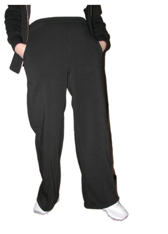 Спортивний костюм жіночий чорний фліс кофта на блискавці та штани клеш No Brand На блисканці з копюшоном (315355077)