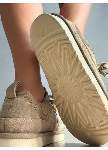 Кросівки жіночі 1517-18 замшеві з подвійною шнурівкою уггі бежеві Hengji бежеві всесезони (340765945)