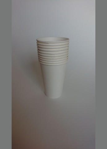Стакани паперові білі 340мл 10шт No Brand (322288170)