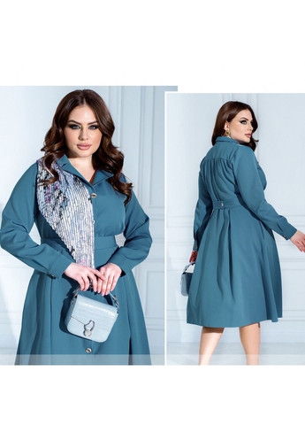 Сіро-голубий сукня Liton