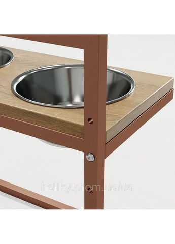 Миски на регулируемой подставке для больших собак Flex L (2×1.8 л) FL-502850-GLNT Hollky (365652719)