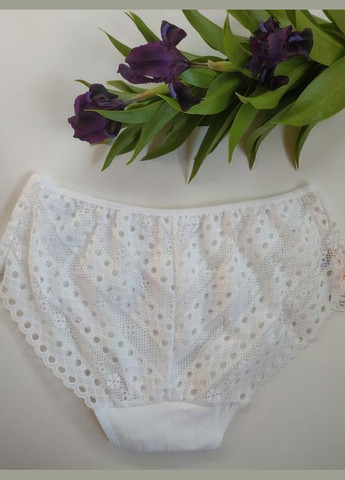 Нежные белые хлопковые с кружевом женские трусики eco-du волбар Wolbar (369612974)