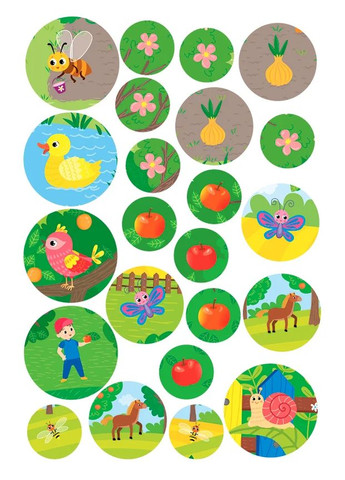 Большие наклейки для малышей. Веселая пчелка УЛА (370075103)