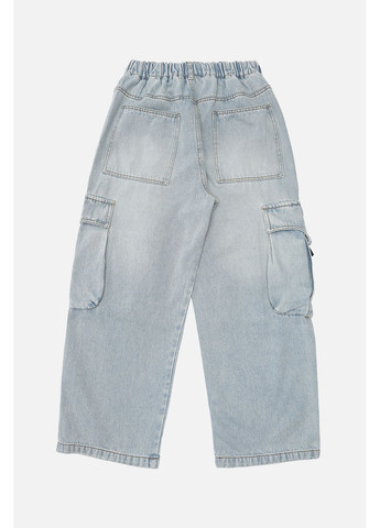 Голубые демисезонные джинсы relax для мальчика цвет голубой цб-00269744 No Brand