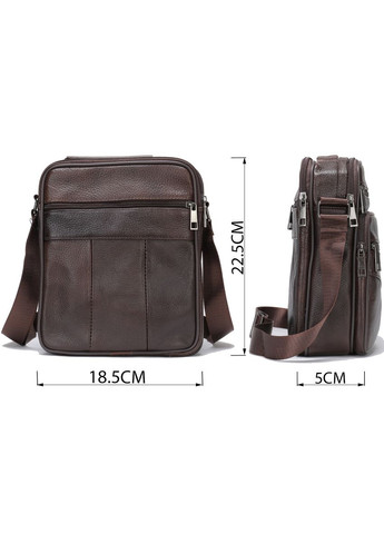Шкіряна сумка крос боді чоловіча месенджер через плече коричнева 14706 Vintage (329198719)