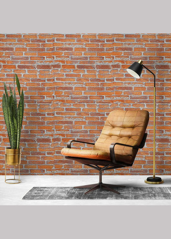 Декоративна 3D панель під рудий Катеринославський цегла, самоклейка 700х770х5мм (044) SW-00000037 Sticker Wall (316100980)