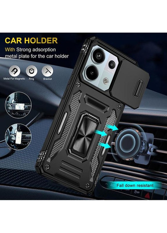 Ударостойкий чехол Camshield Army Ring для Xiaomi Redmi Note 13 4G Черный Epik (372499652)