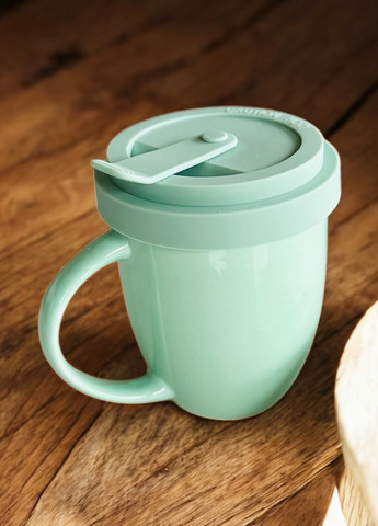 Термостійка чашка з кришкою "Hope" 380мл No Brand (331303504)