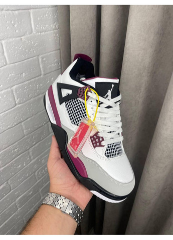 КРОССОВКИ ЖЕНСКИЕ NIKE AIR JORDAN 4 WHITE VIOLET НАЙК АИР ДЖОРДАН No Brand белые зима (367115138)