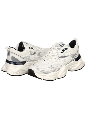 Белые демисезонные женские кроссовки из текстиля l1795-4c Baas