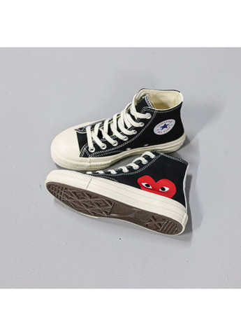 Білі Осінні кеди converse chuck taylor all star 70 hi comme des garcons play black a08791c конверс No Brand
