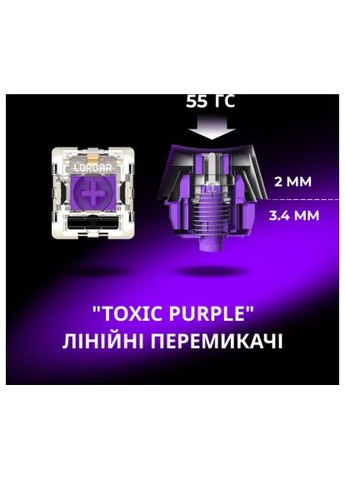 Клавіатура (LRG-KBP70TKLW-WH-US) LORGAR KBP70TKLW Wireless TKL Mechanical Pro UA White (364659441)