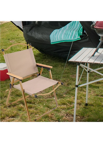 Складной стул с нагрузкой до 120 кг для туризма дачи кемпинга отдыха на природе 76x51x50 см (479902-Prob) Бежевый Unbranded (325913242)