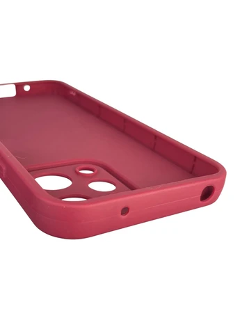 Чохол силіконовий Soft Touch з 3D принтом Майнкрафт для Redmi 12 бордовий (Повний захист камери) Xiaomi (373425017)