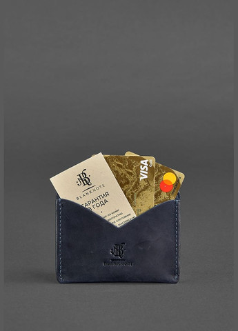 Шкіряна візитниця 5.0 синя Crazy Horse (A-026119) BlankNote (328444807)