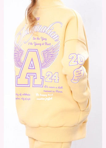 Теплый костюм для девочки (бомбер и брюки) с рисунком (p-15271) Носи своє (303263732)