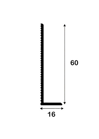 Плінтус Алюмінієвий 60мм накладний (2700 мм) чорний No Brand (363042589)