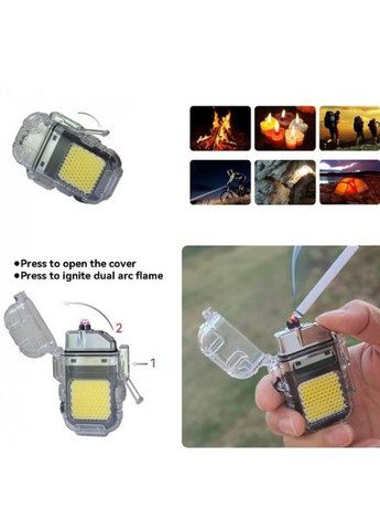 Электроимпульсная зажигалка ARC Lighter 209 дуговая / USB зажигалка с фонариком / Черная X-level (329881549)