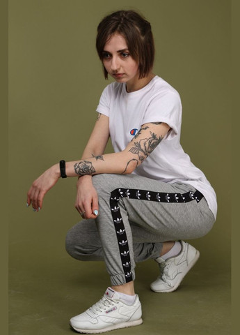 Брюки серые с черным лампасом No Brand (322652558)