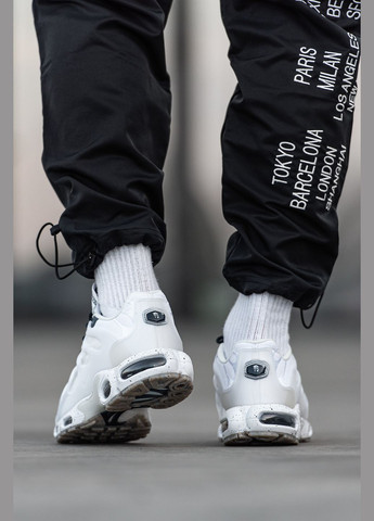 Белые демисезонные кроссовки мужские nike air max tn plus terrascape white | найк аир макс тн плюс белые No Brand