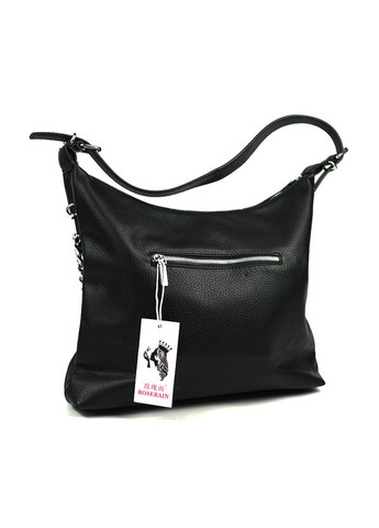 Черная женская большая мягкая сумка мешок шоппер с ручкой на одно плечо No Brand (279830274)